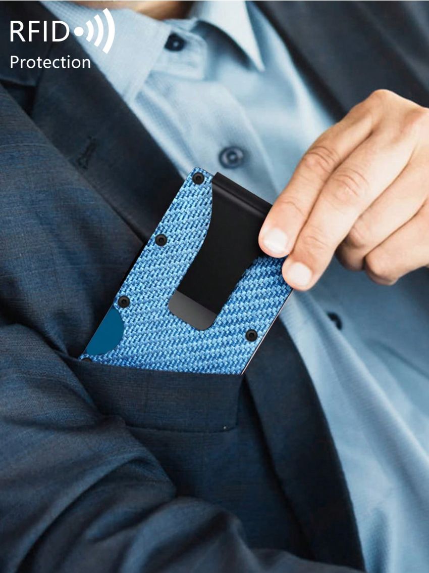 Solid Black Card Holder Rfid