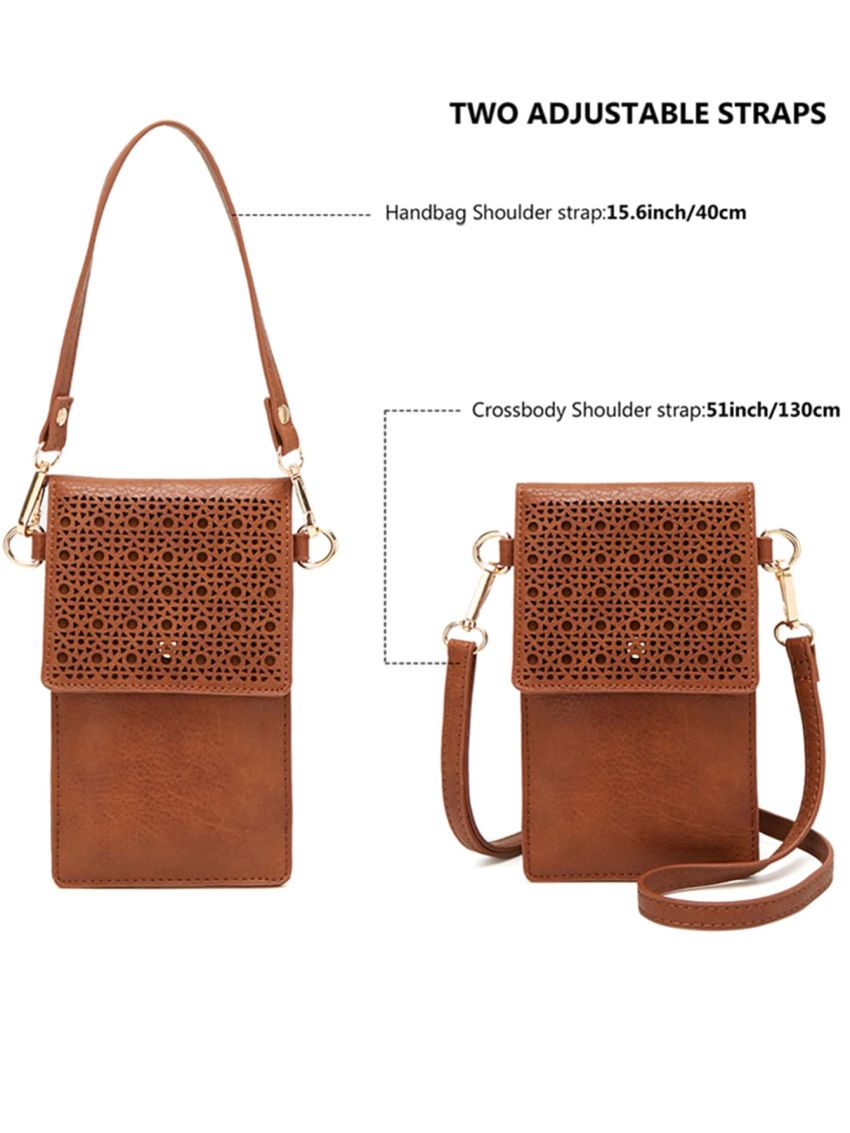 Hollow Out Design Phone Wallet Flap Vintage, Mothers Day Gift For Mom