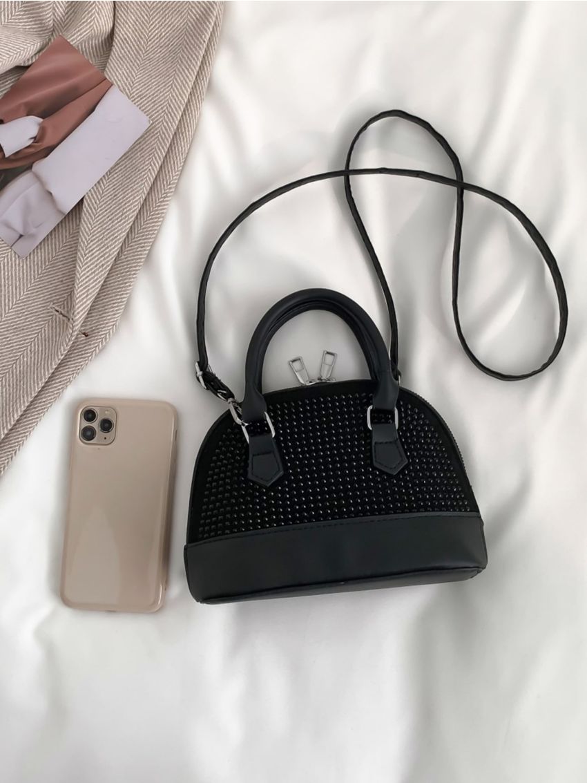 Small Dome Bag Studded Decor