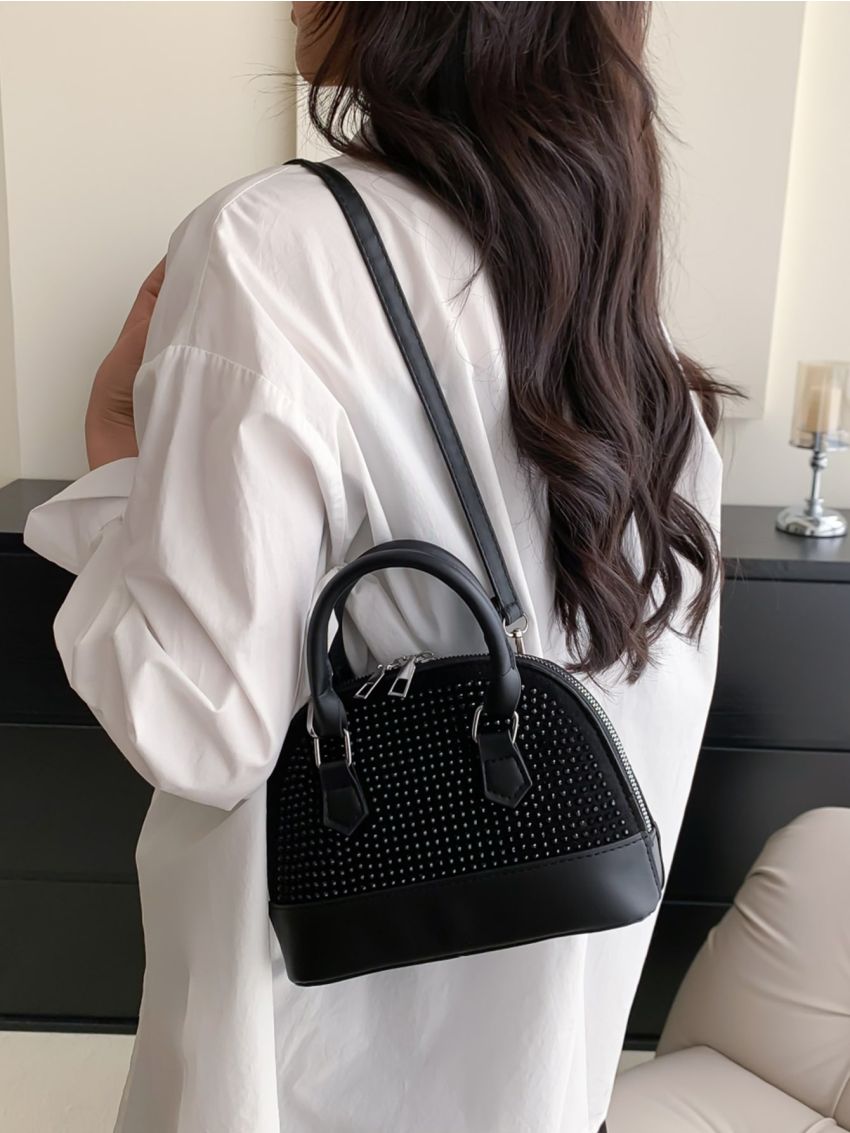 Small Dome Bag Studded Decor