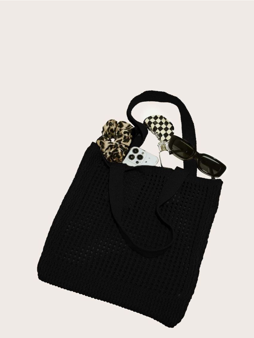 Hollow Out Design Crochet Bag Small Vacation