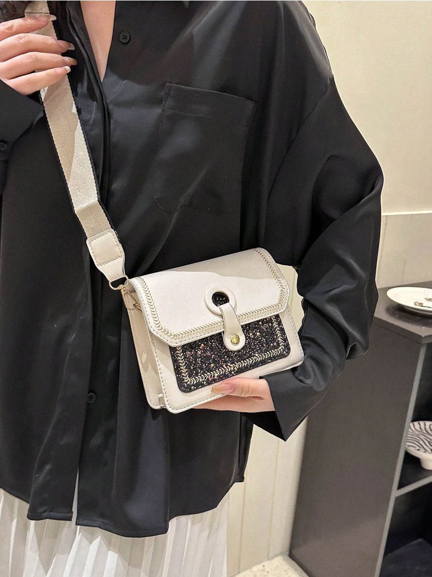 Mini Stitch Detail Flap Square Bag Fashion