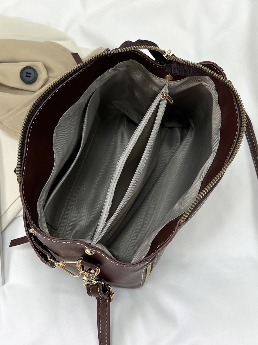 Minimalist Zip Front Square Bag