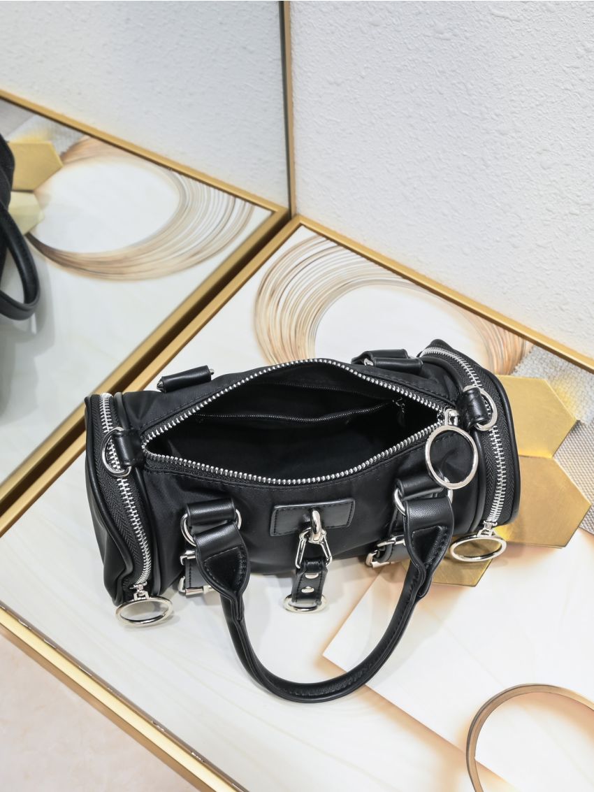 Small Boston Bag Buckle Decor Punk