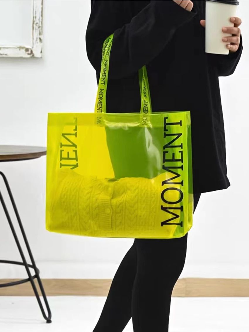 Clear Beach Bag Letter Graphic PVC