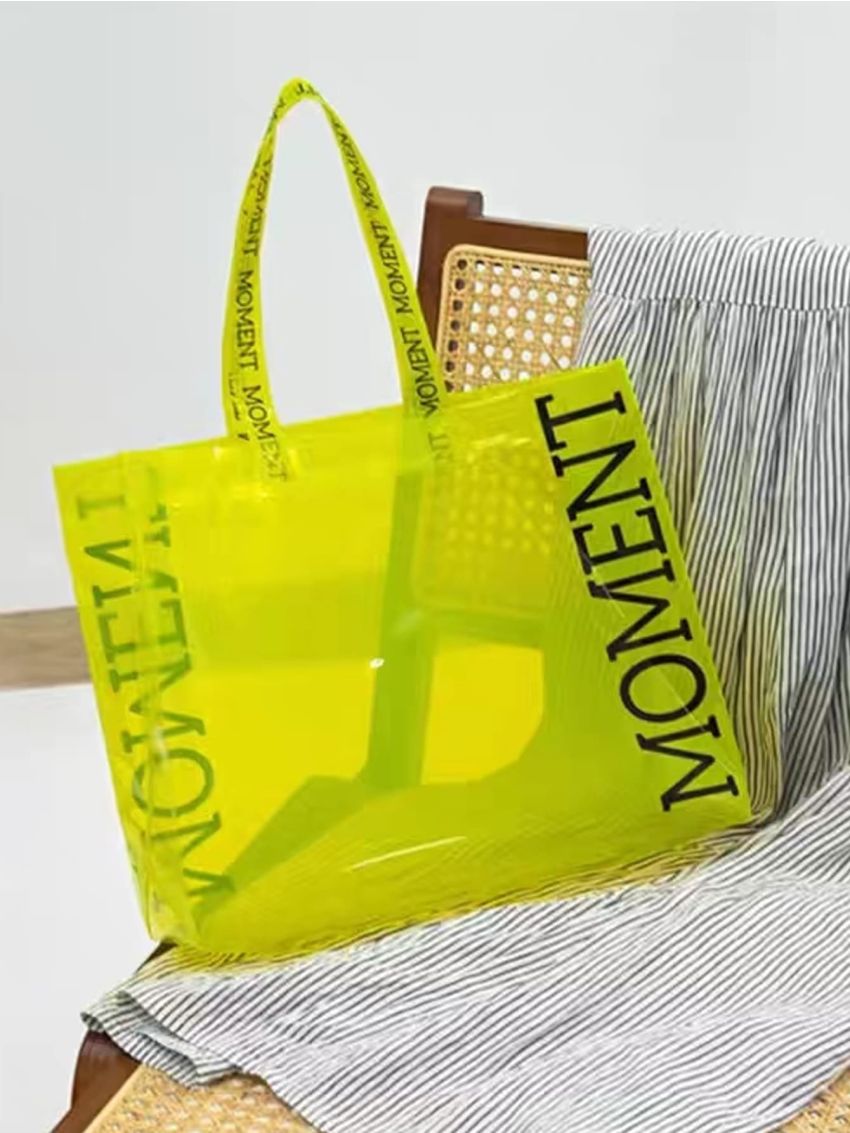 Clear Beach Bag Letter Graphic PVC