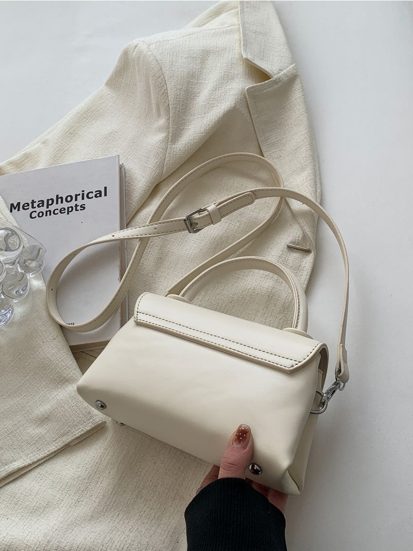 Mini Flap Square Bag Metal Decor Elegant