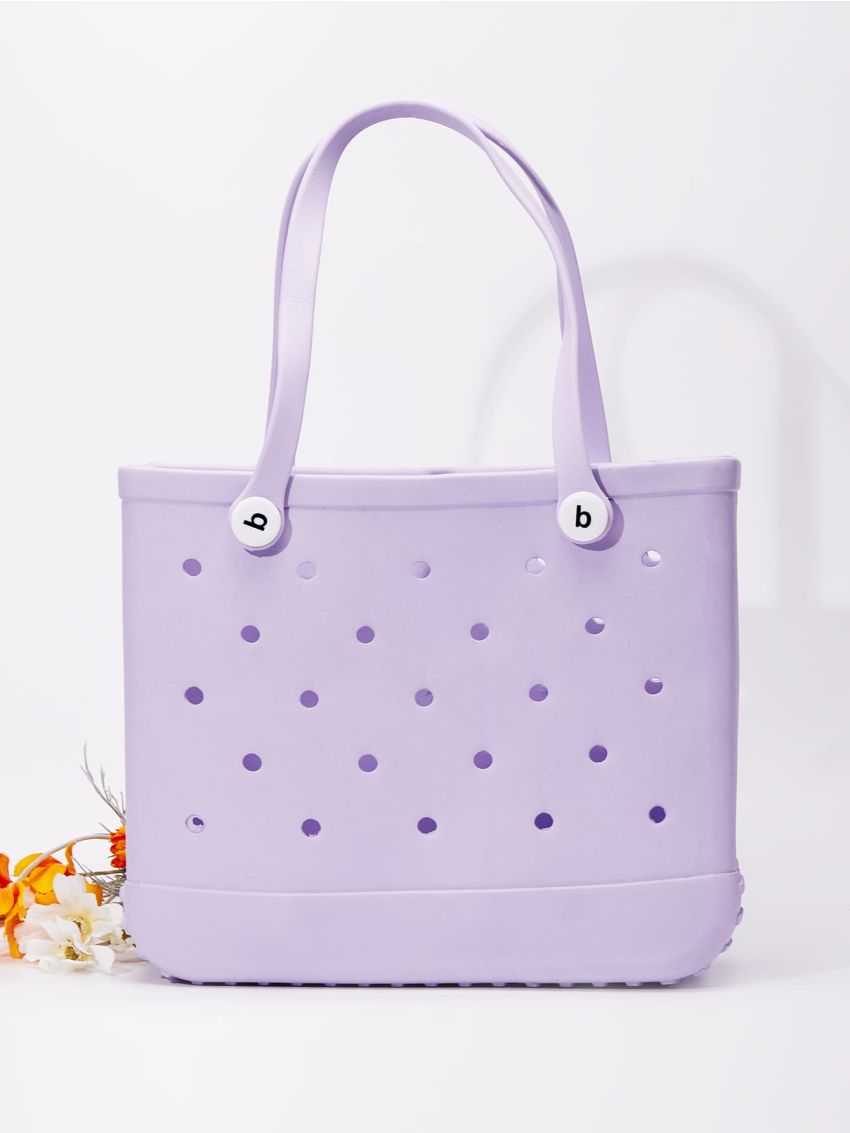 Cut Out Detail Shoulder Tote Bag Minimalist