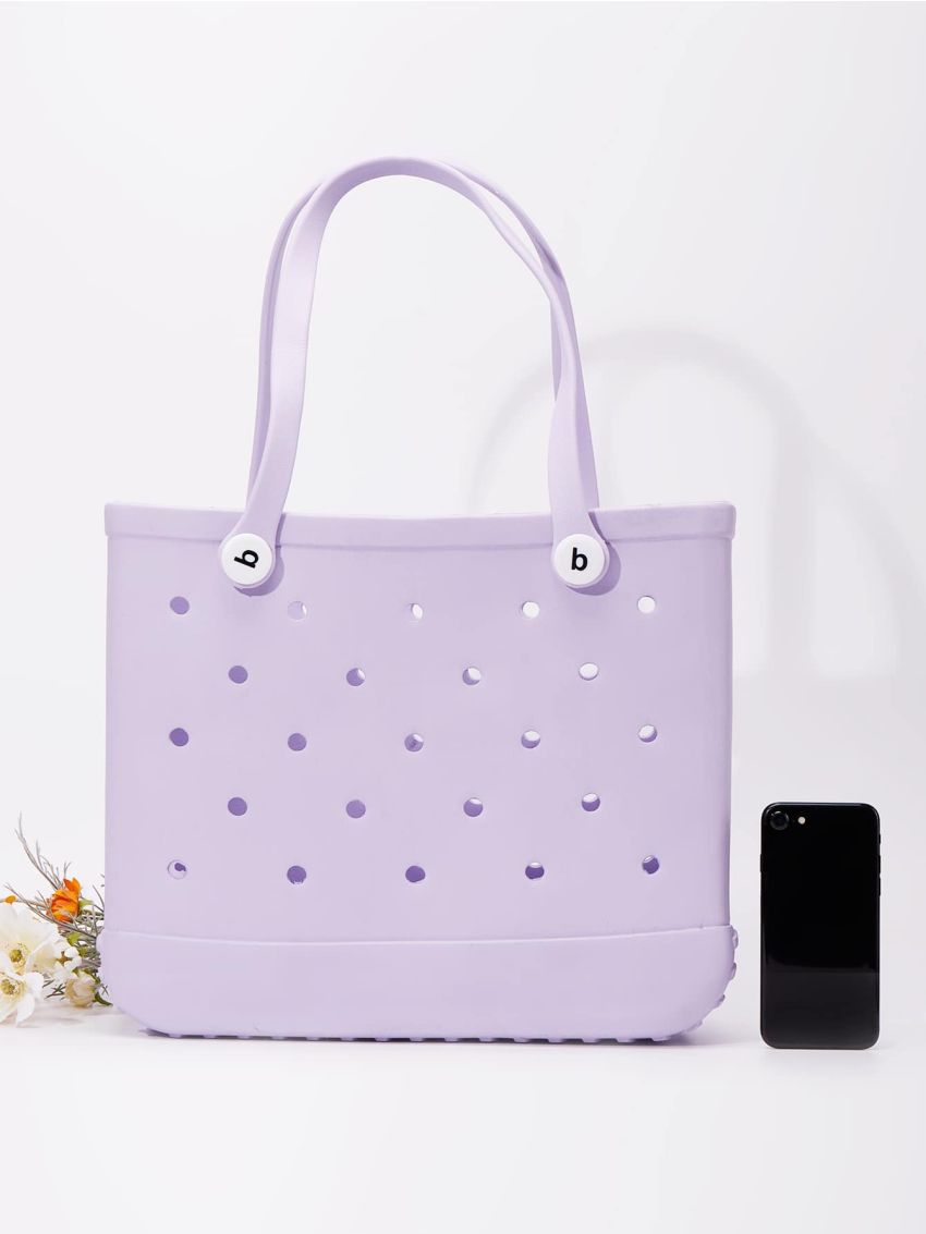 Cut Out Detail Shoulder Tote Bag Minimalist