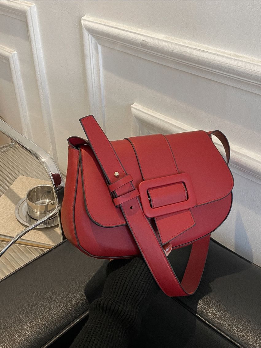 Flap Saddle Bag Contrast Binding