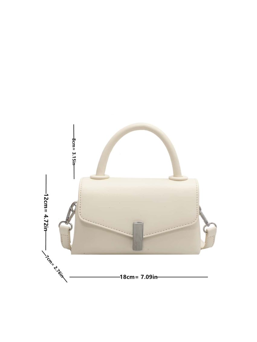 Mini Flap Square Bag Metal Decor Elegant