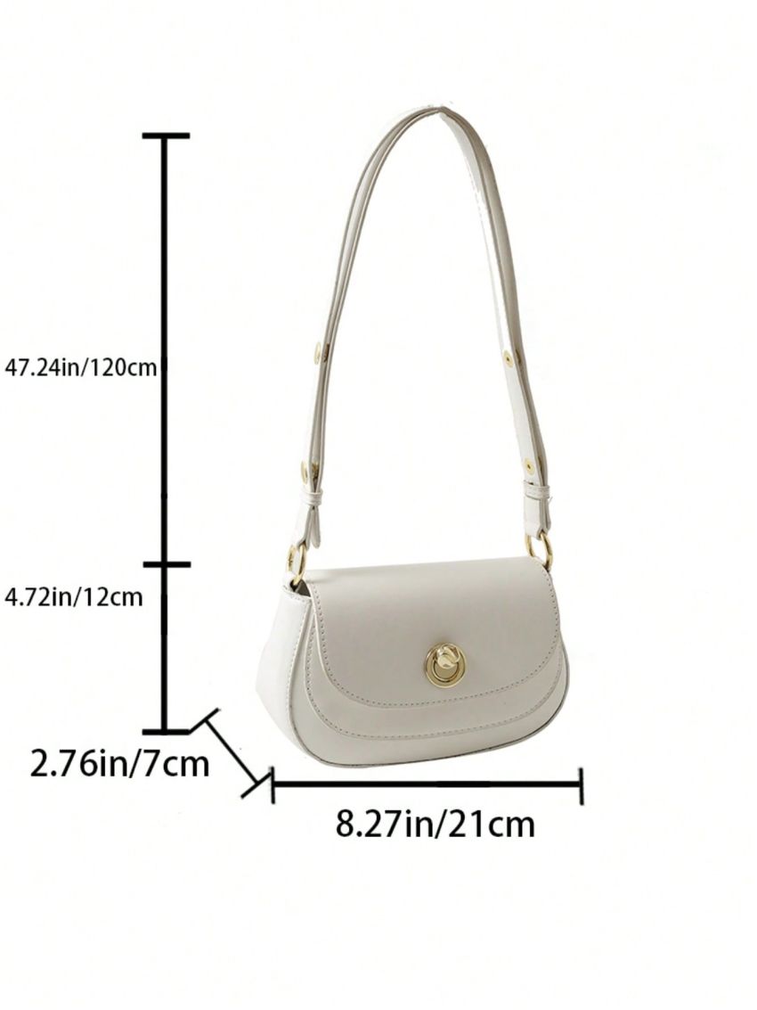 Minimalist Saddle Bag Small Flap White