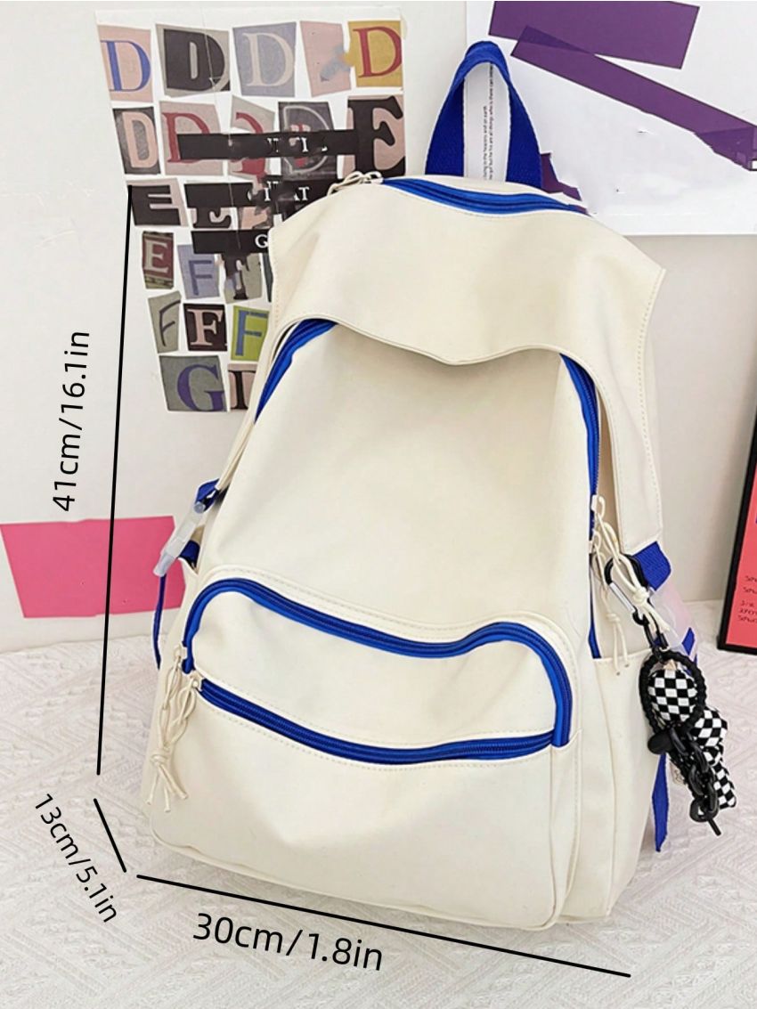 Colorblock Classic Backpack Medium With Bag Charm
