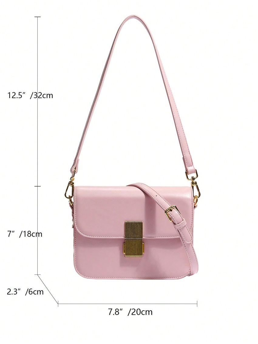 Mini Square Bag Solid Pink Fashion Style