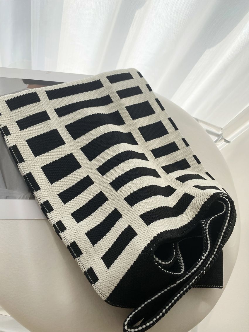 Medium Crochet Bag Double Handle Colorblock