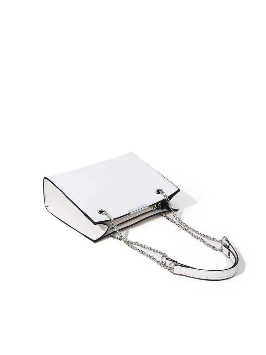 Small Square Bag Crocodile Embossed Chain Strap