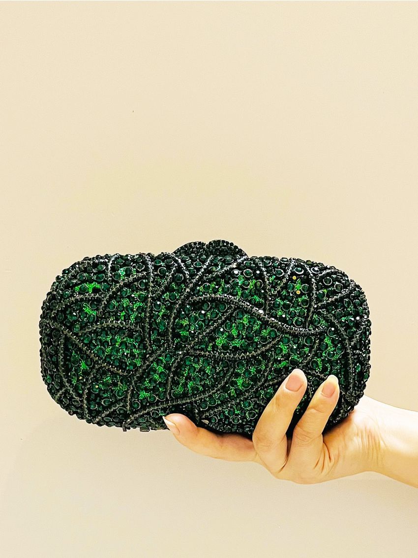 Luxury Rhinestone Evening Bag Handmade Crystal Clutches For Ladies