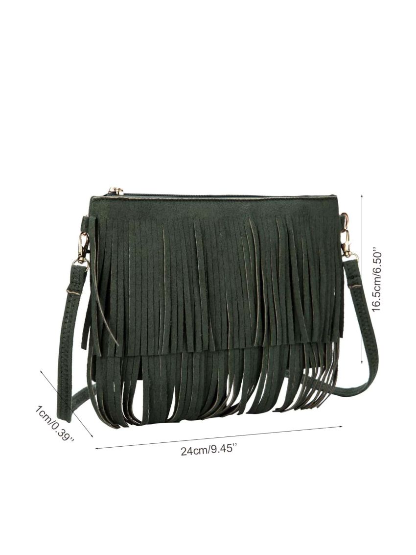 Fringe Decor Crossbody Bag, Mothers Day Gift For Mom