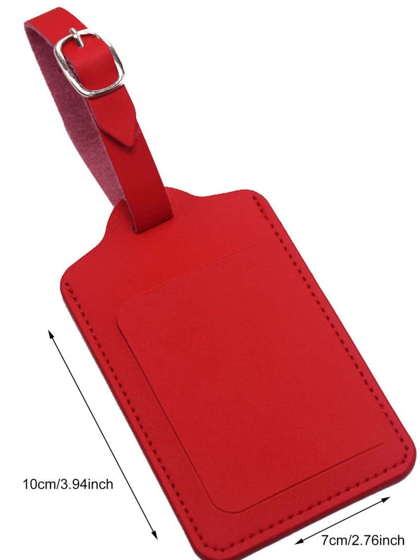 Red Luggage Tag Bag Pendant Handbag Baggage Name ID Tag Suitcase Address Holder Portable For Travel