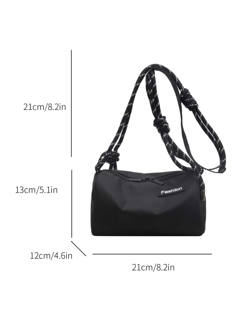 Small Square Bag Black Letter Patch For Daily