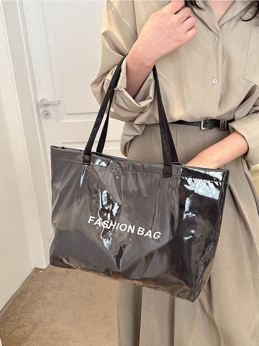 Letter Graphic Tote Bag Vacation