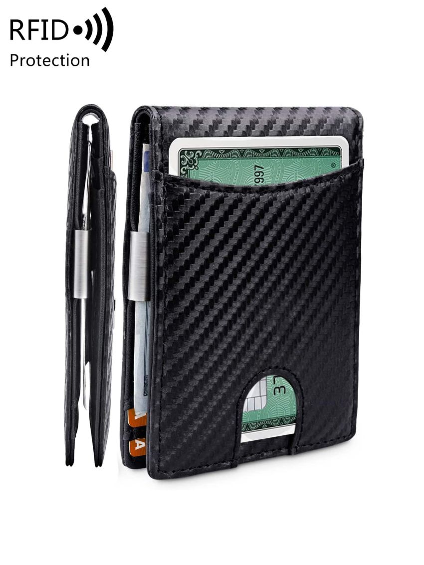 Small Wallet Fashionable RFID Braided Pattern For Outdoor Travel