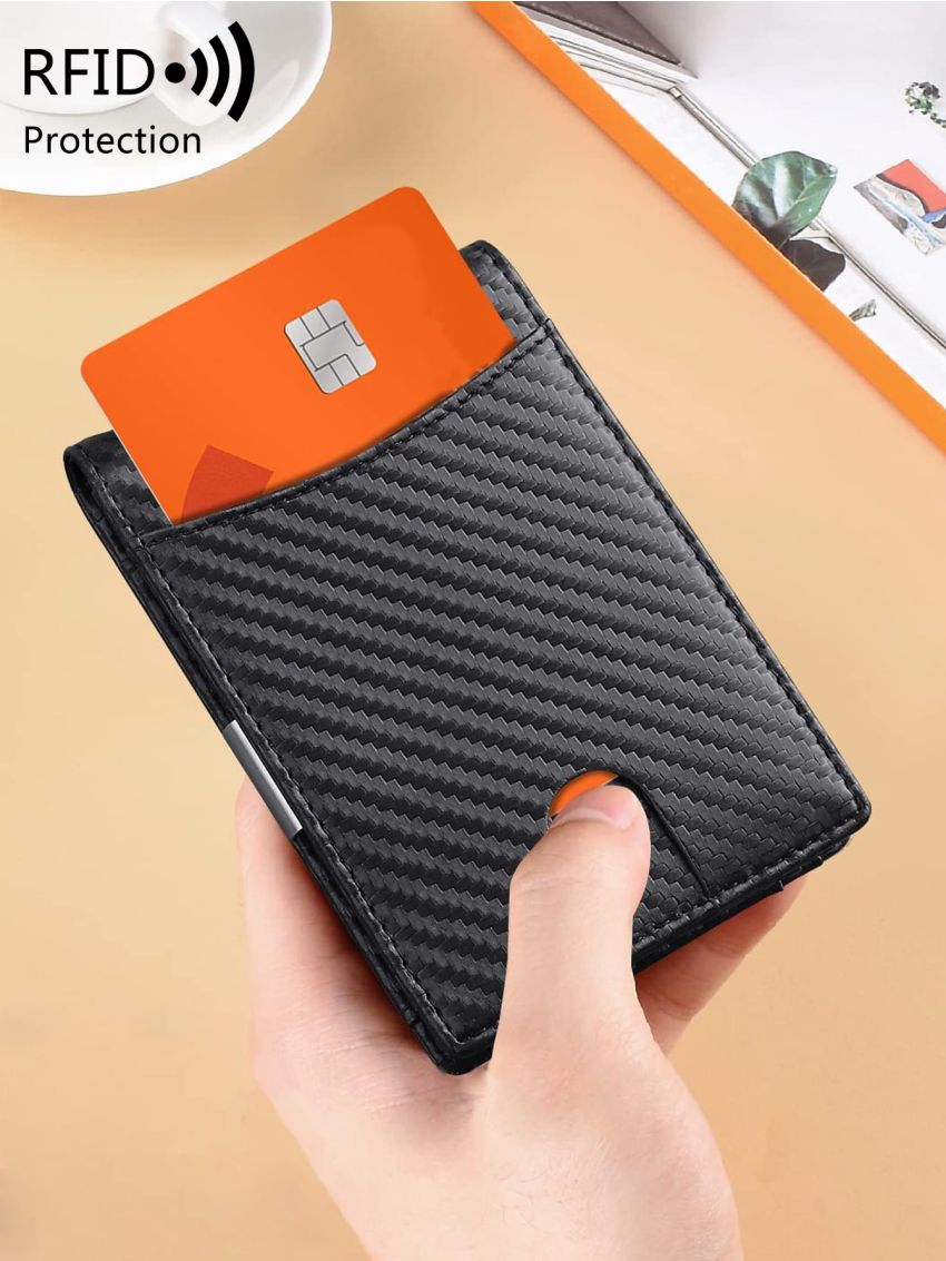 Small Wallet Fashionable RFID Braided Pattern For Outdoor Travel