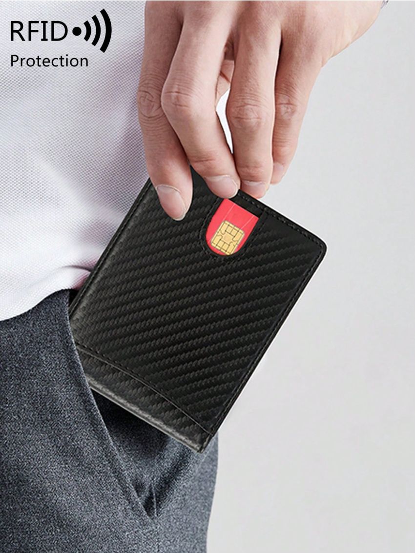 Small Wallet Fashionable RFID Braided Pattern For Outdoor Travel