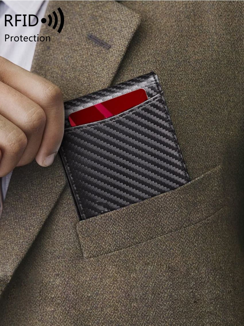 Small Wallet Fashionable RFID Braided Pattern For Outdoor Travel