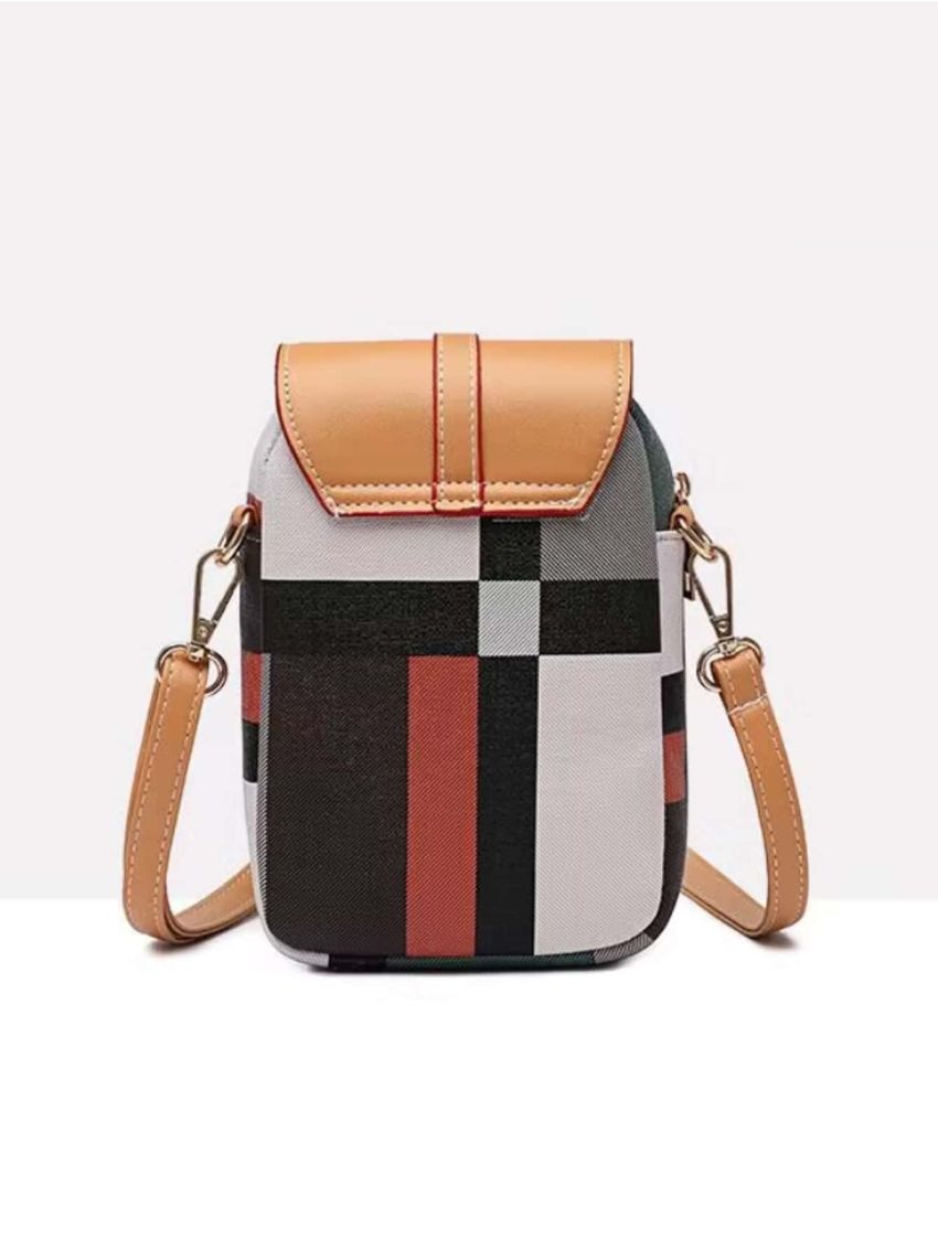 Random Plaid Pattern Phone Wallet Flap