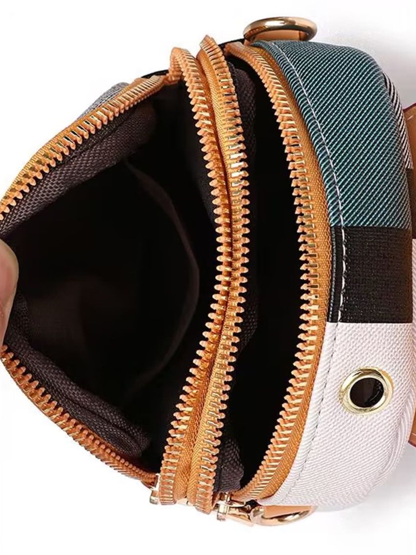 Random Plaid Pattern Phone Wallet Flap