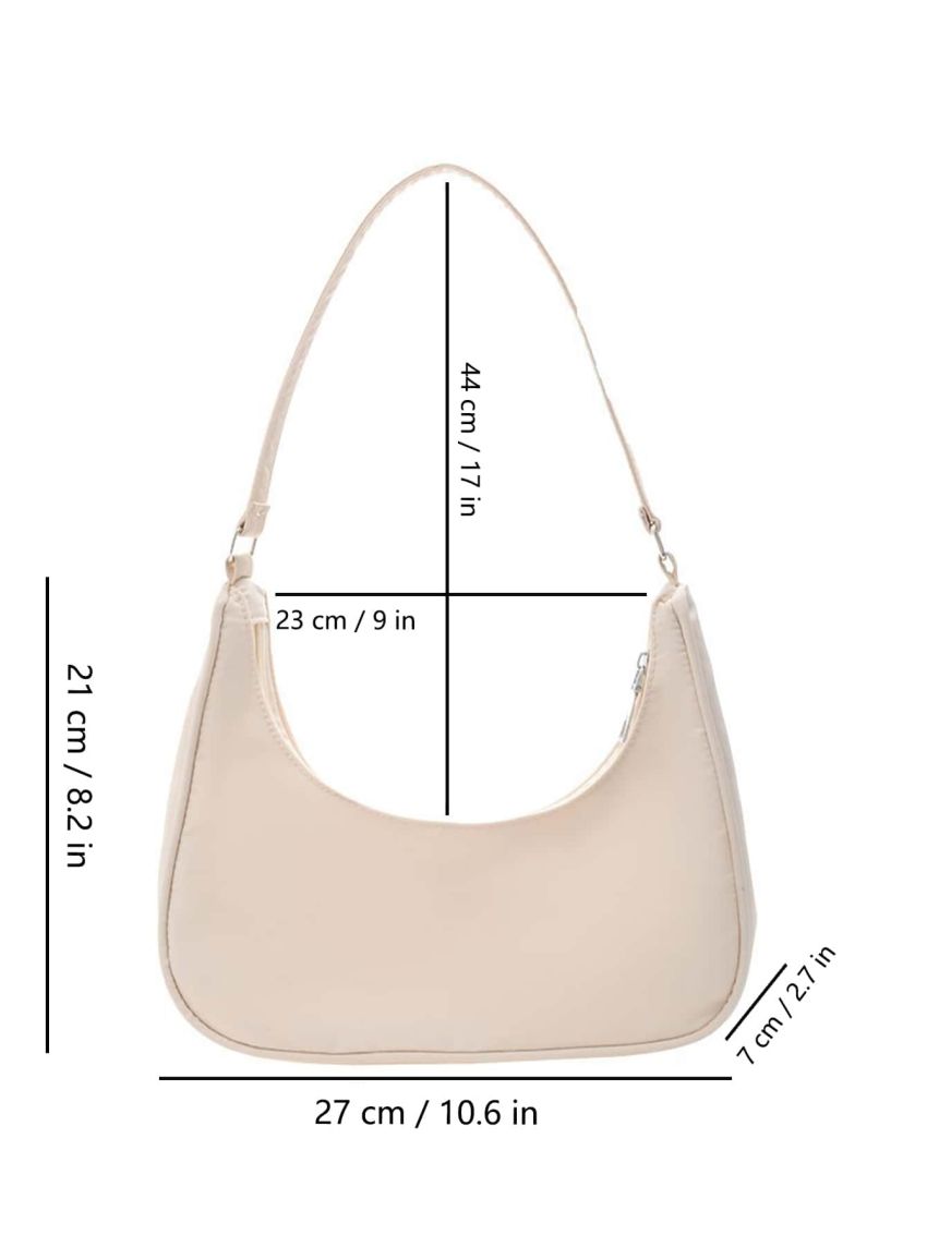 New Trend Dumpling Bag Nylon Crossbody Bag For Women Lightweight Small Crossbody Armpit Bag Solid