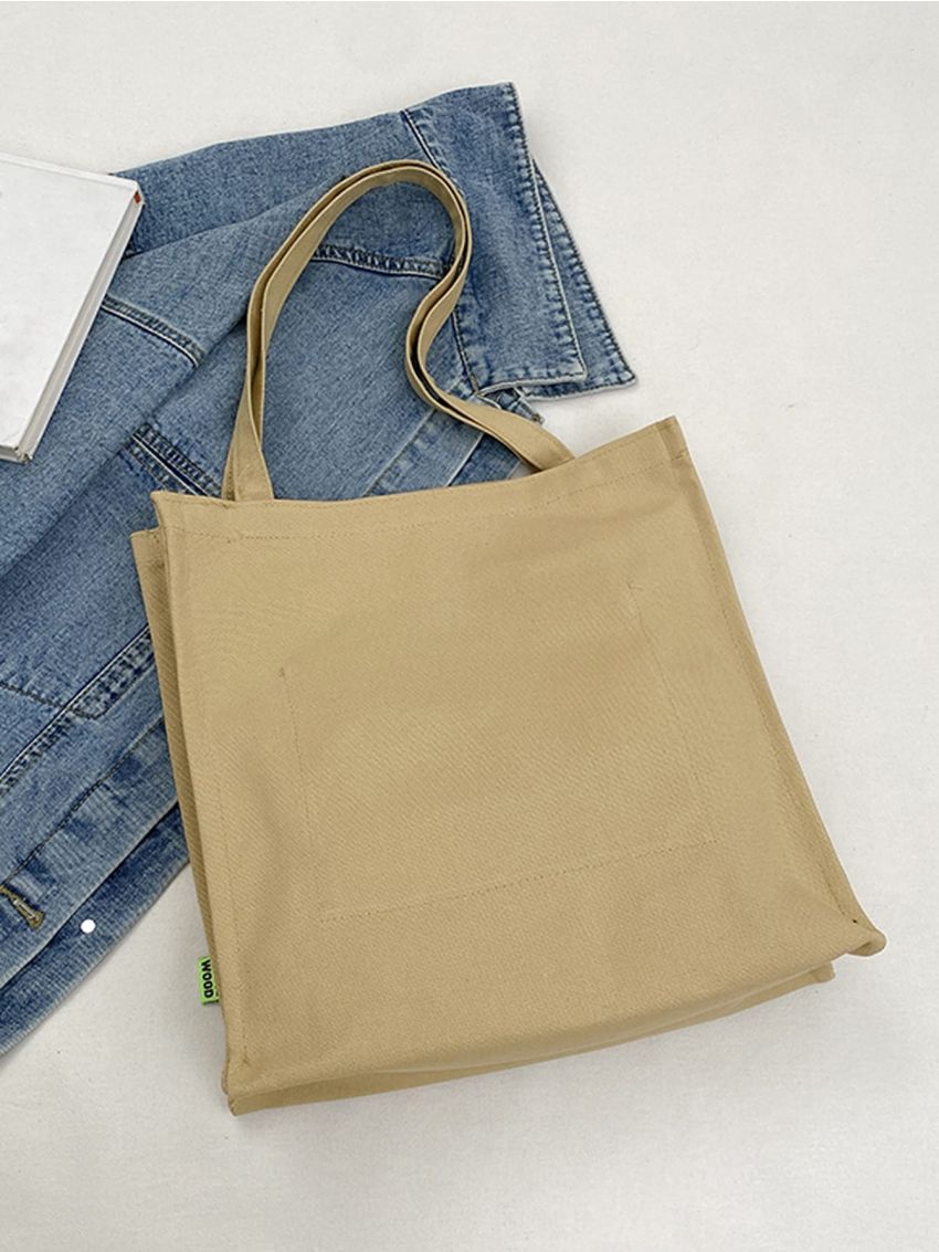 Letter Graphic Shopper Bag Preppy