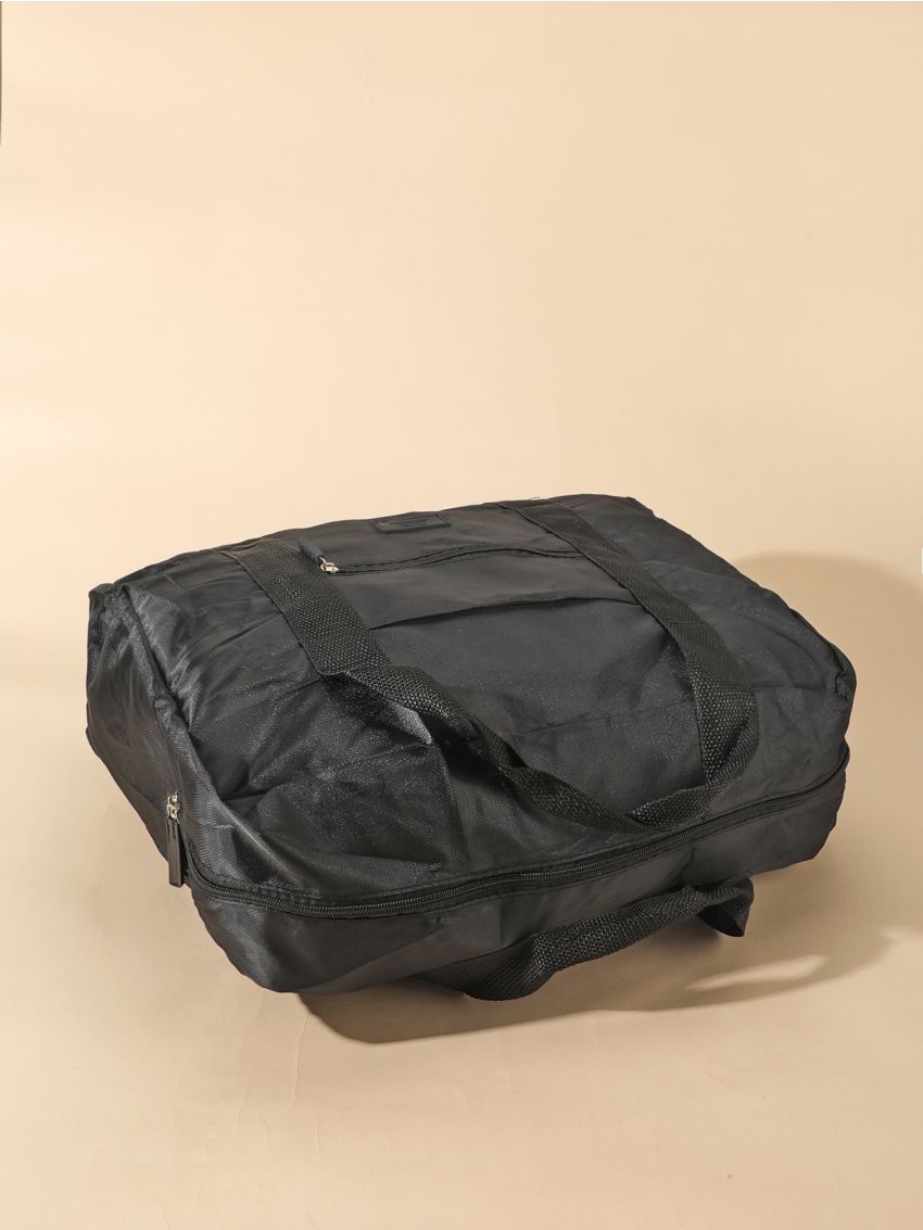 Large Travel Bag Letter Patch Decor Foldable Portable For Traveling