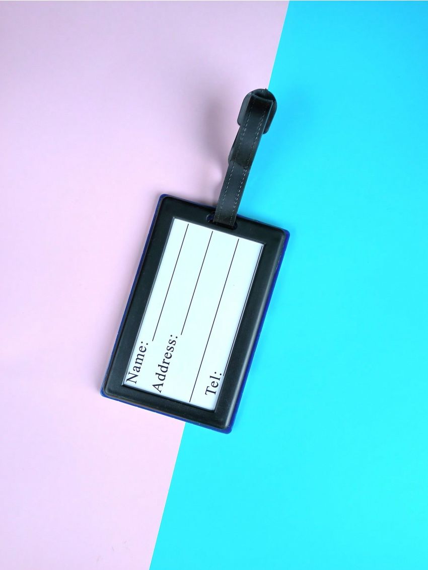 Plaid Pattern Luggage Tag Silicone