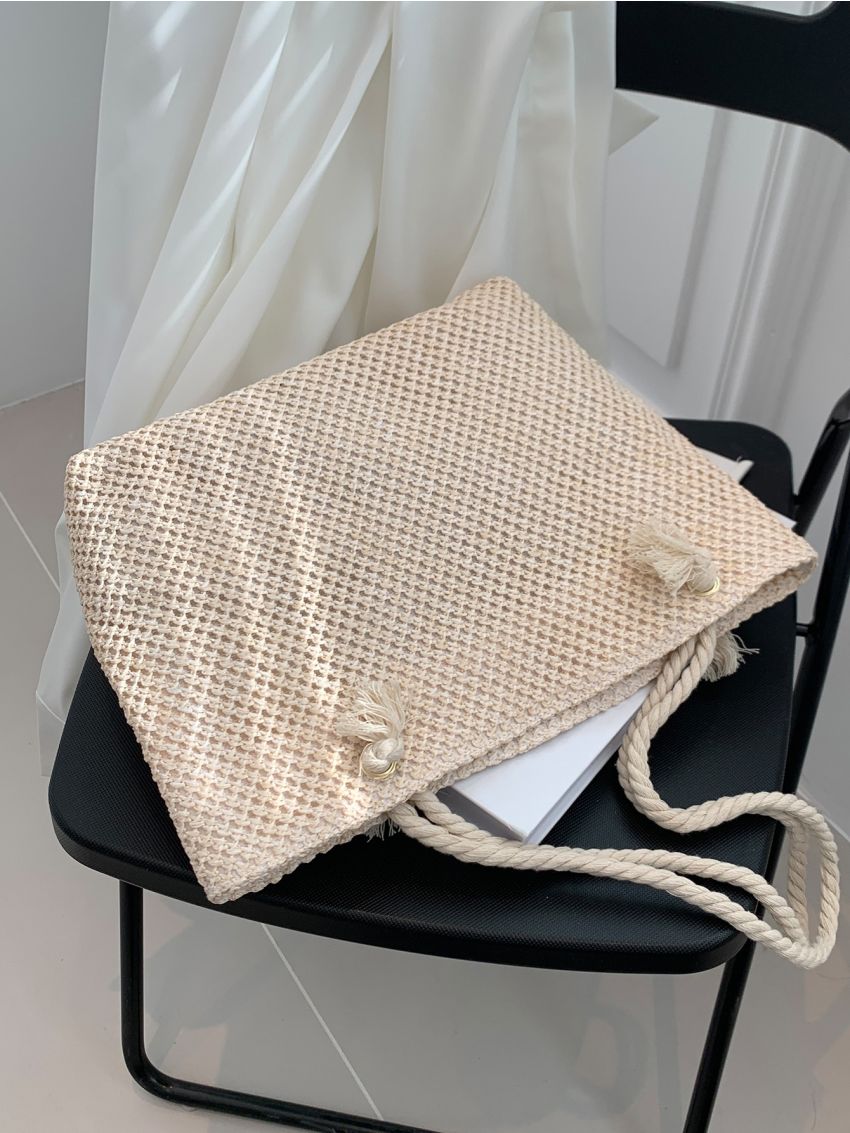 Twist Detail Straw Bag Vacation