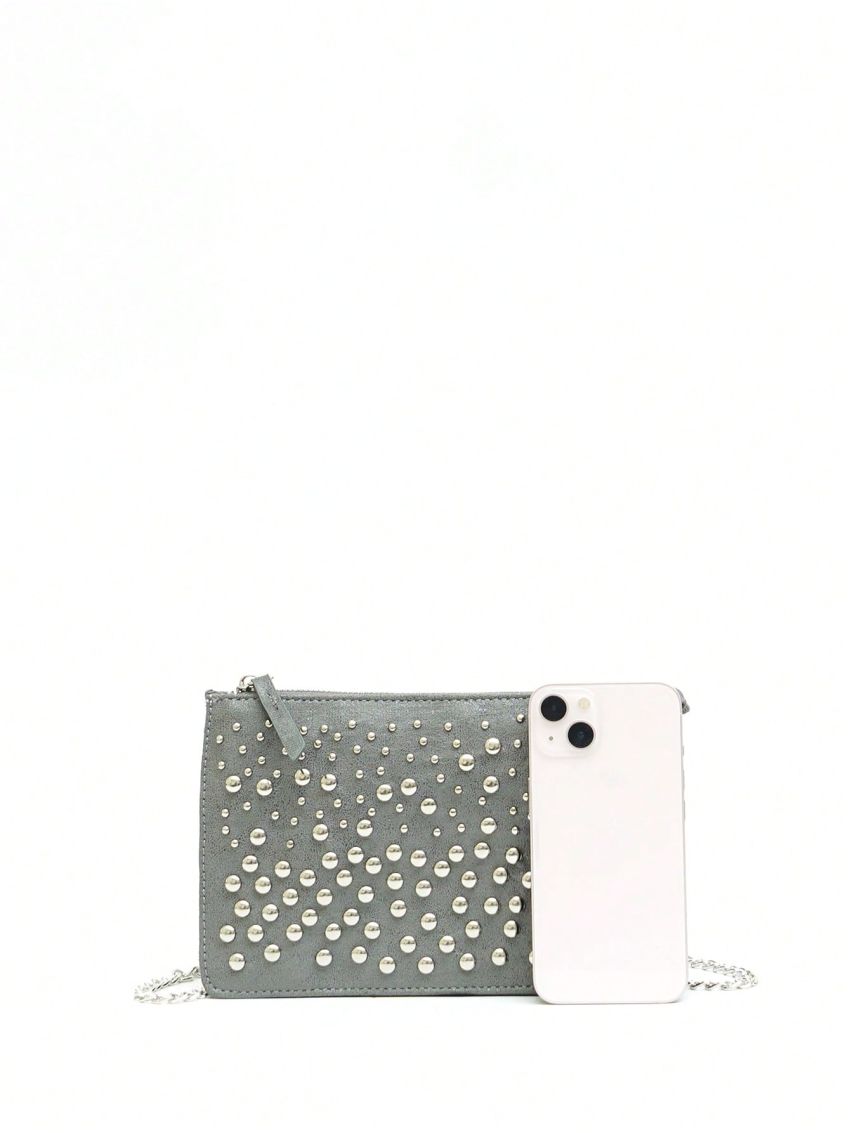 Small Square Bag Studded Decor