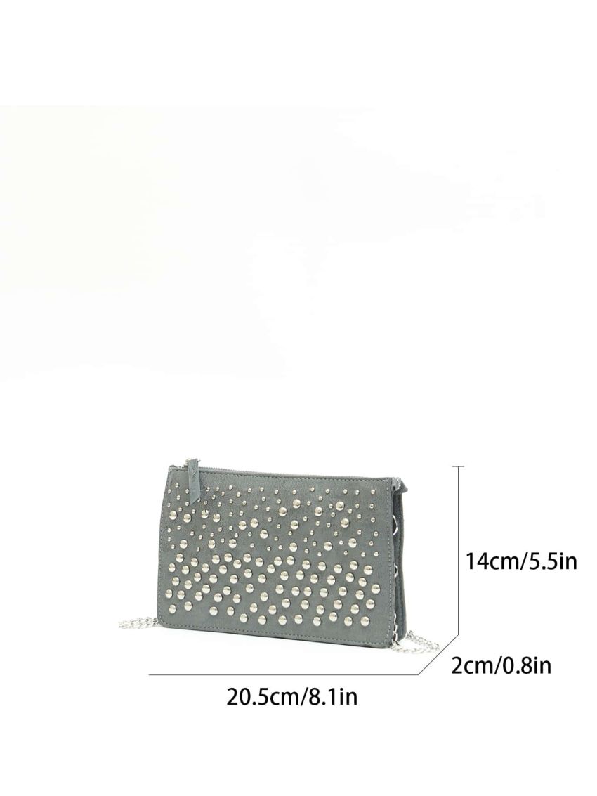 Small Square Bag Studded Decor