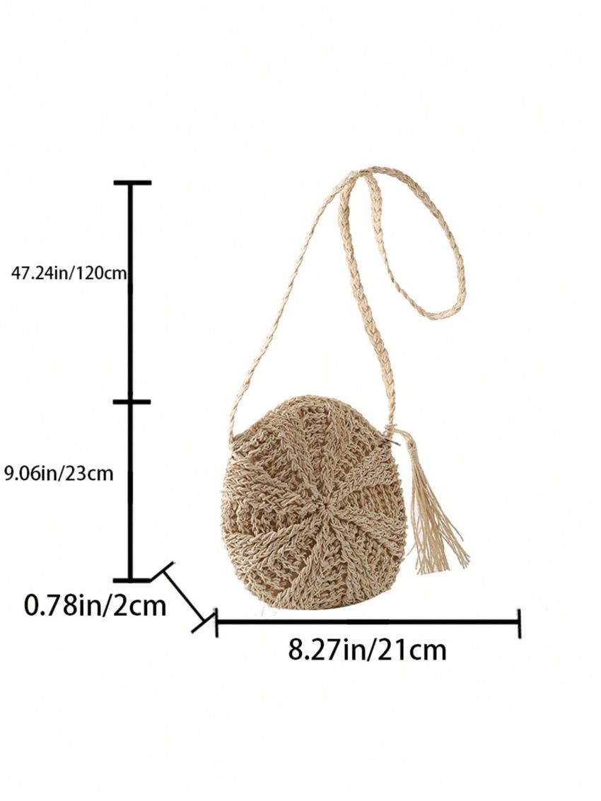 Tassel Decor Straw Bag Vacation