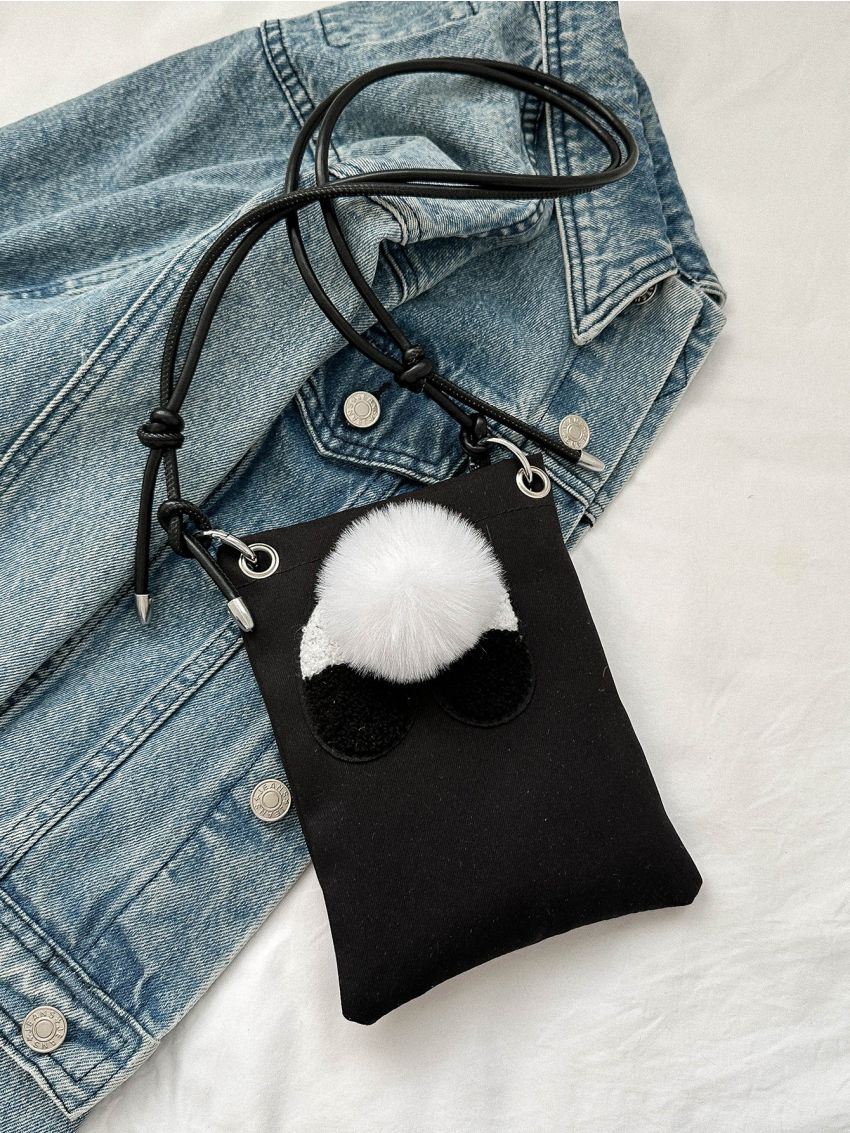 Mini Square Bag Panda Graphic Two Tone