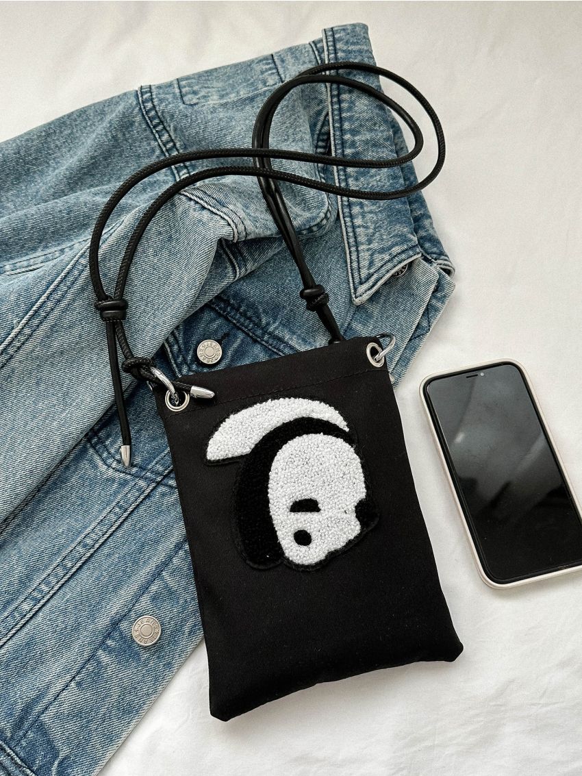 Mini Square Bag Panda Graphic Two Tone