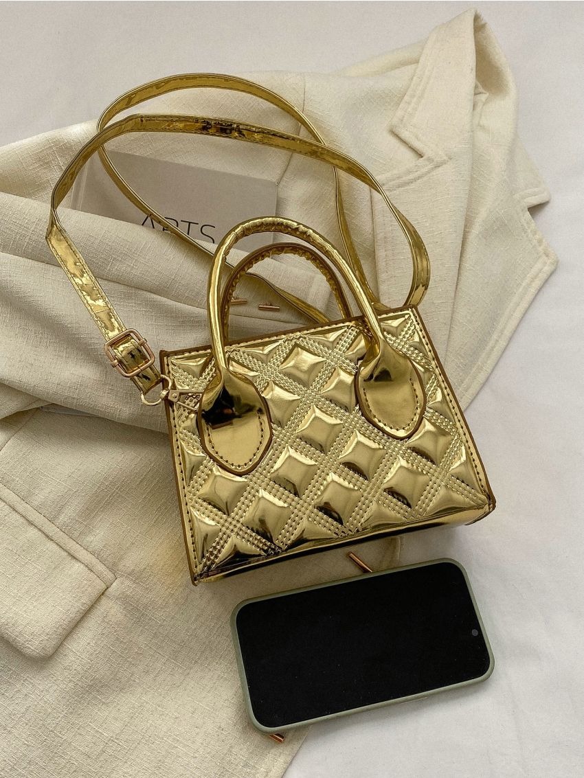 Geometric Pattern Square Bag Mini Funky