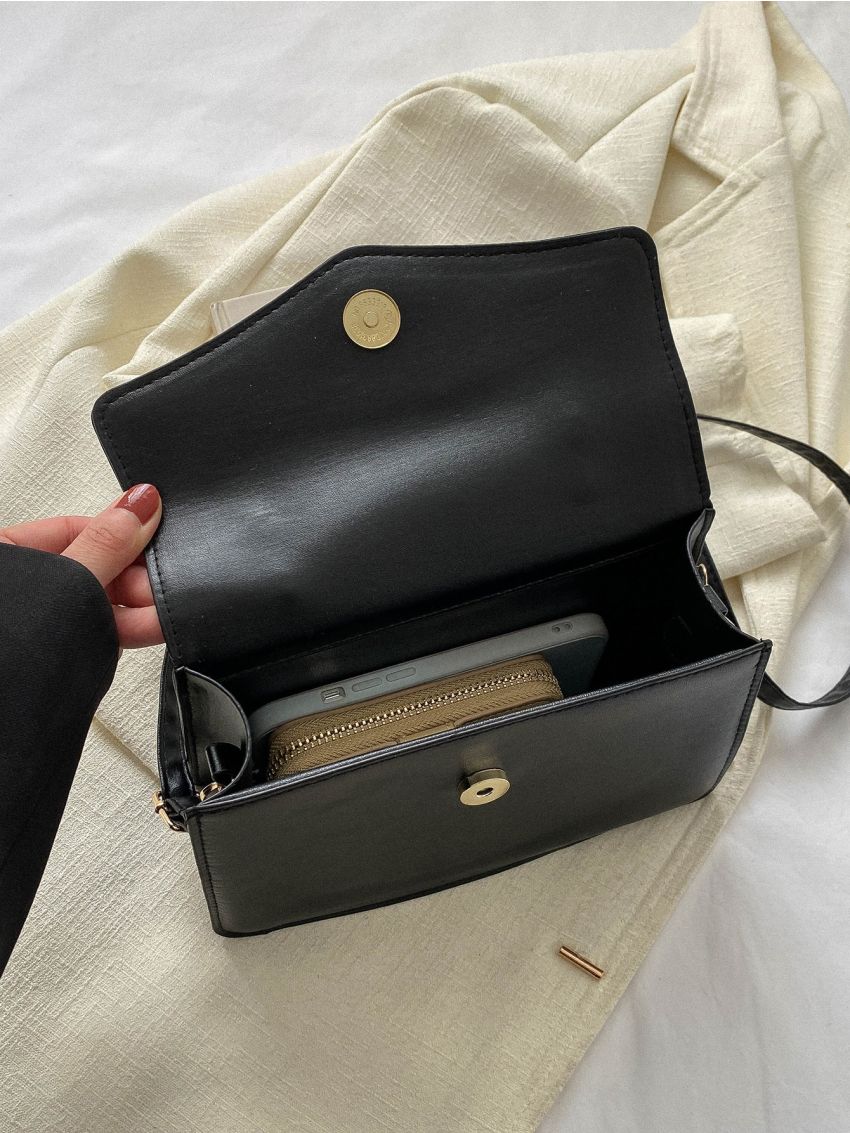 Small Square Bag Solid Color Top Handle