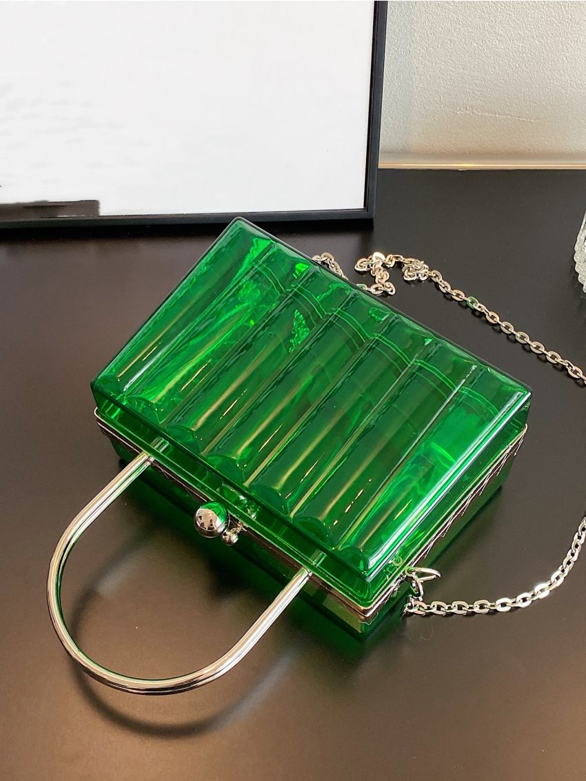 Mini Clear Chain Box Bag
