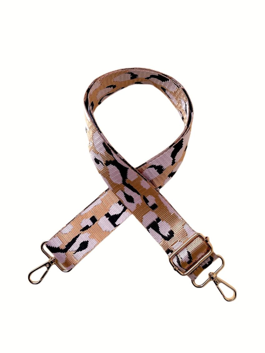 Women 3.8cm Wide Colorful Bag Strap Leopard Shoulder Crossbody Strap Accessories Female Nylon