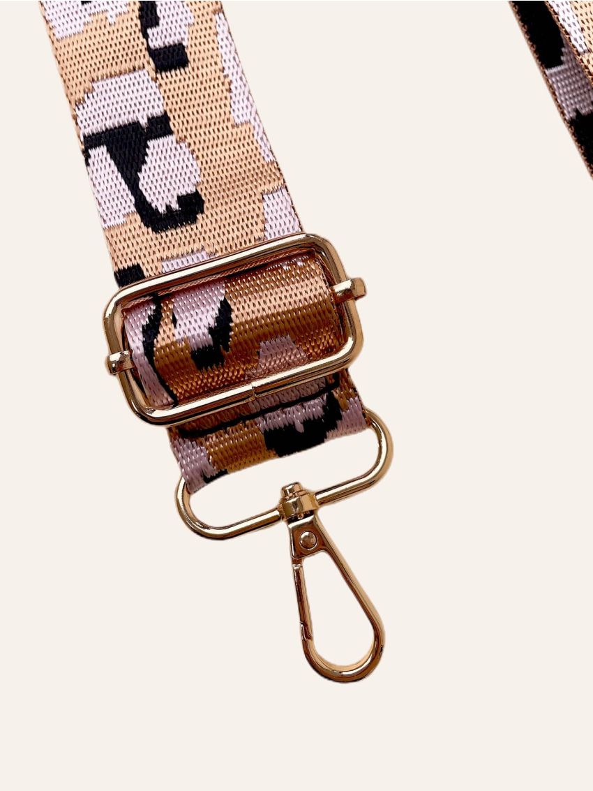 Women 3.8cm Wide Colorful Bag Strap Leopard Shoulder Crossbody Strap Accessories Female Nylon