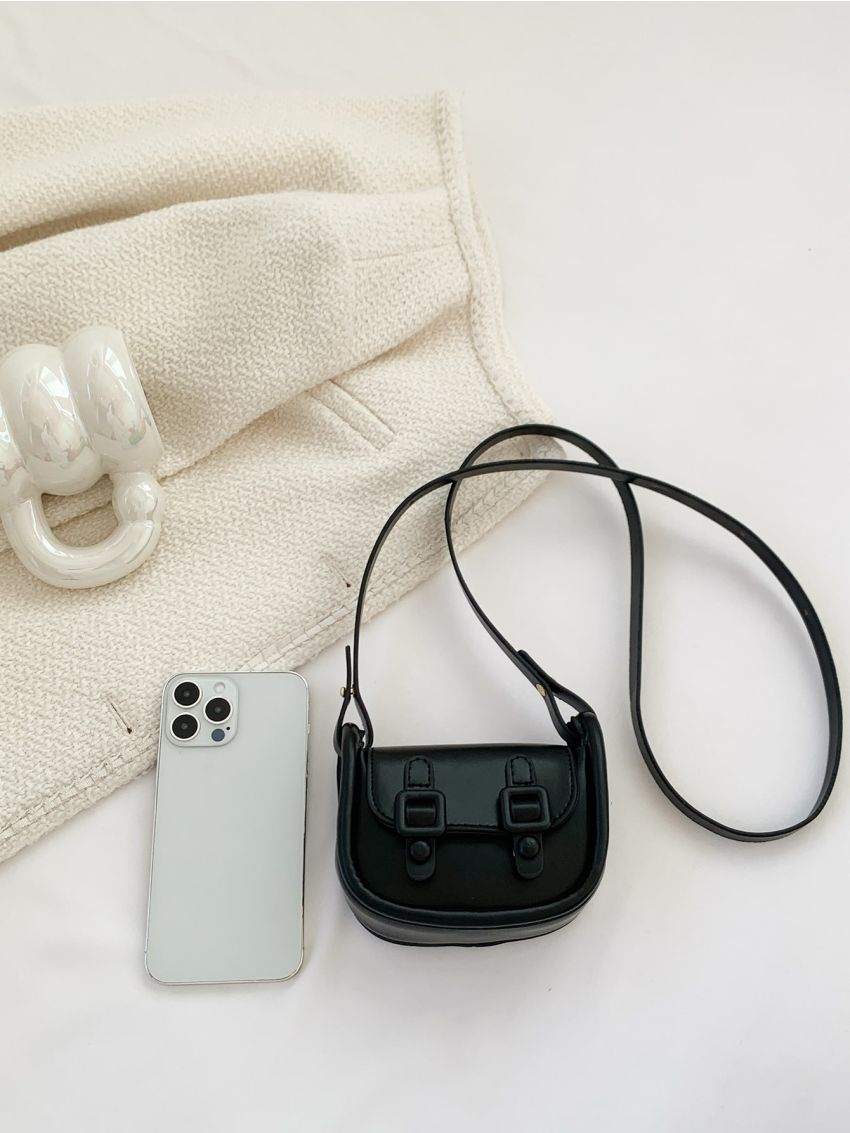 Mini Saddle Bag Messenger Bag Buckle Decor