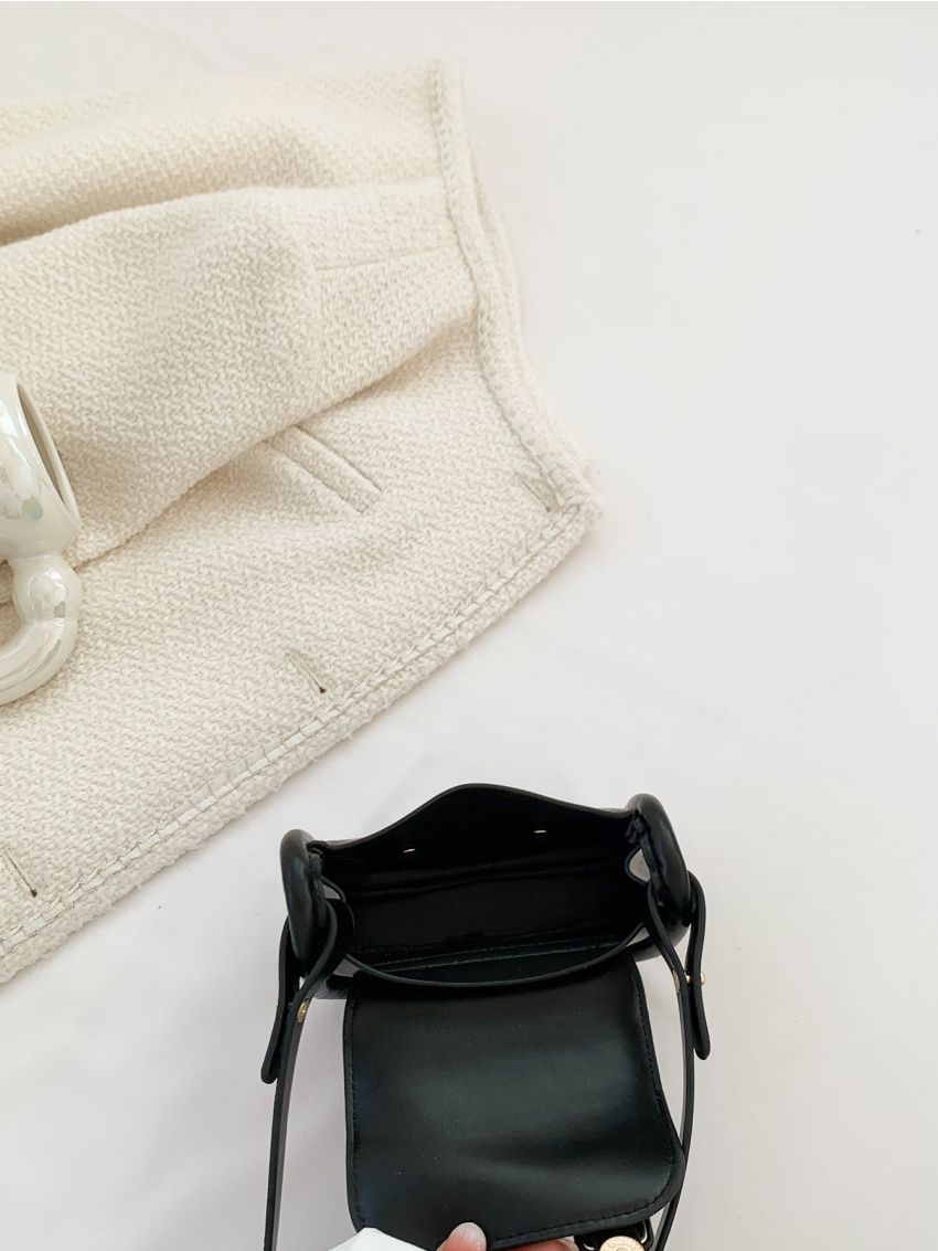 Mini Saddle Bag Messenger Bag Buckle Decor