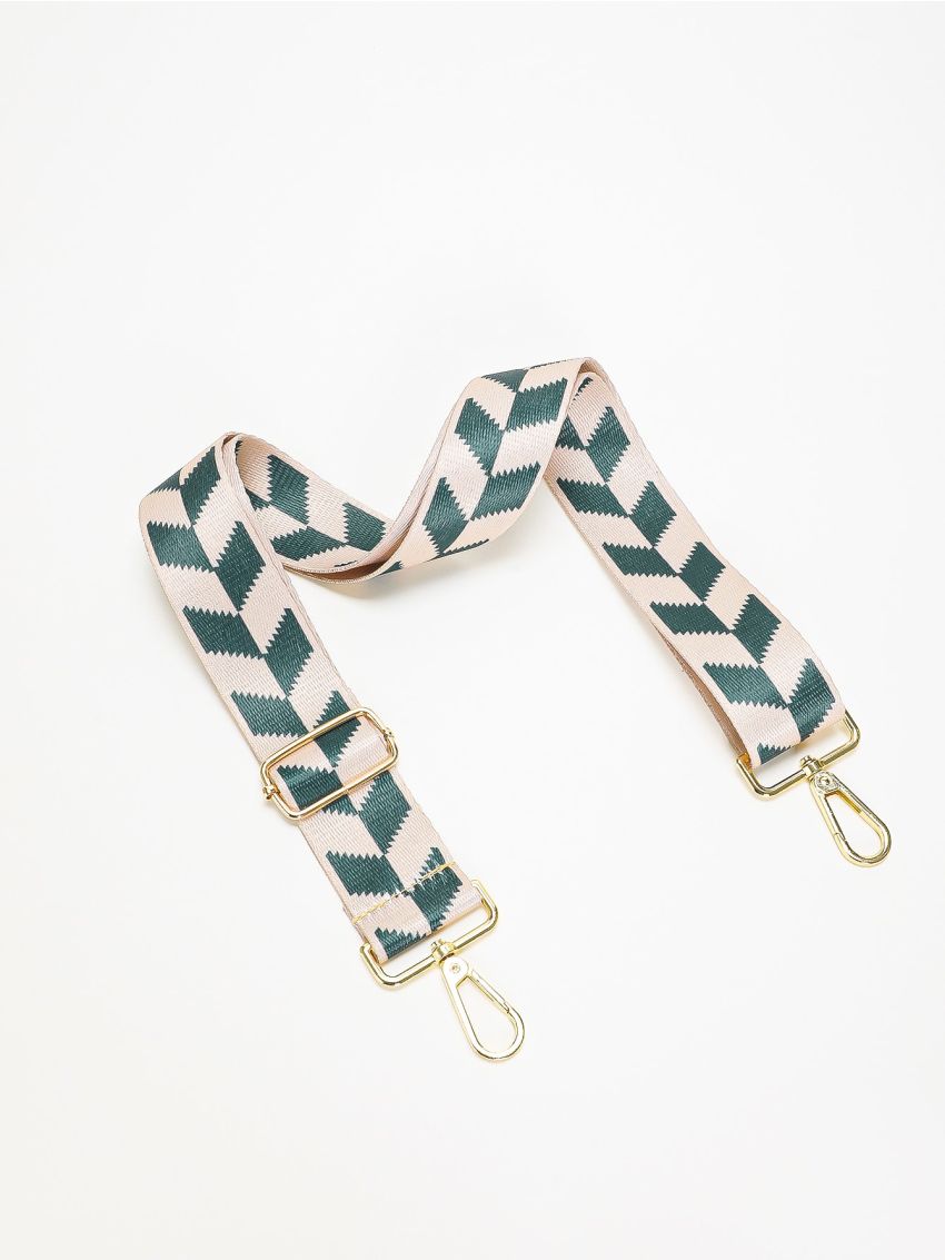 Adjustable Bag Strap Geometric Pattern Polyester