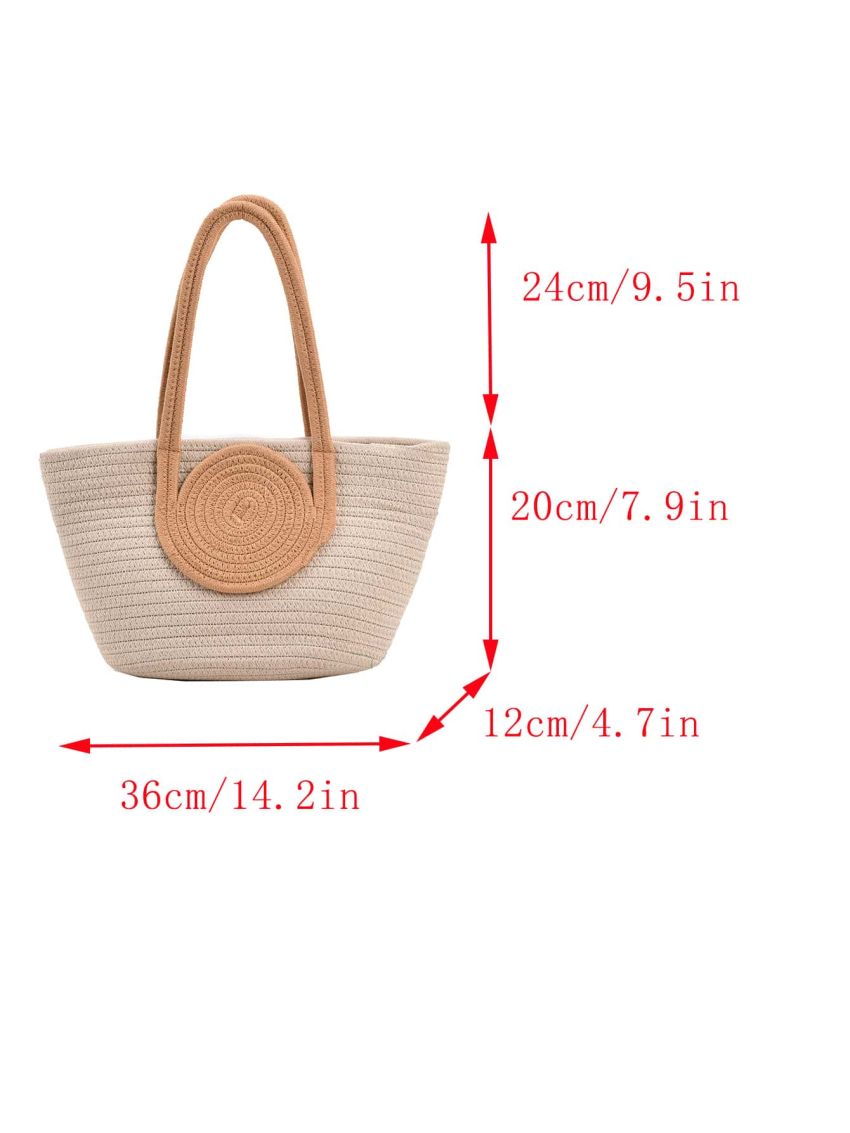 Colorblock Straw Bag Medium Vacation